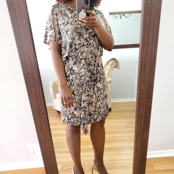 R&m Richards women dress animal print size 14W side zipper - Picture 5 of 15